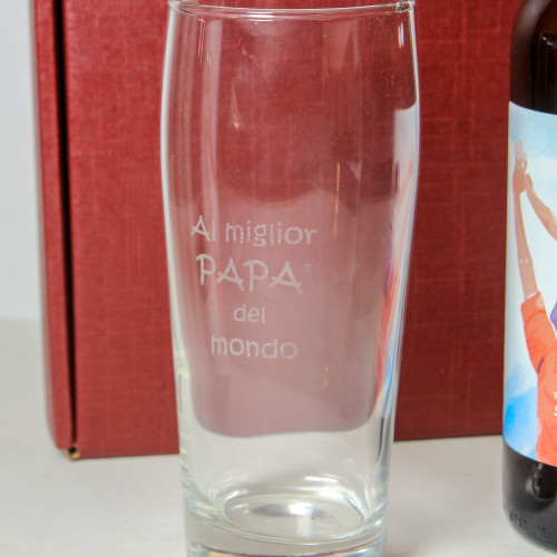 CONFEZIONE BIRRA E BOCCALE PERSONALIZZATI 75CL