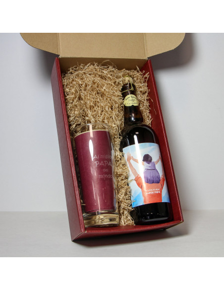 CONFEZIONE BIRRA E BOCCALE PERSONALIZZATI 75CL
