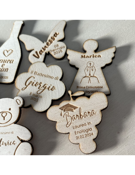 TAG IN LEGNO PER BOMBONIERE PERSONALIZZATI