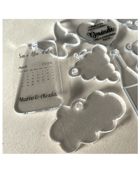 TAG IN PLEXIGLASS PER BOBONIERE PERSONALIZZATI