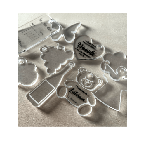 TAG IN PLEXIGLASS PER BOBONIERE PERSONALIZZATI
