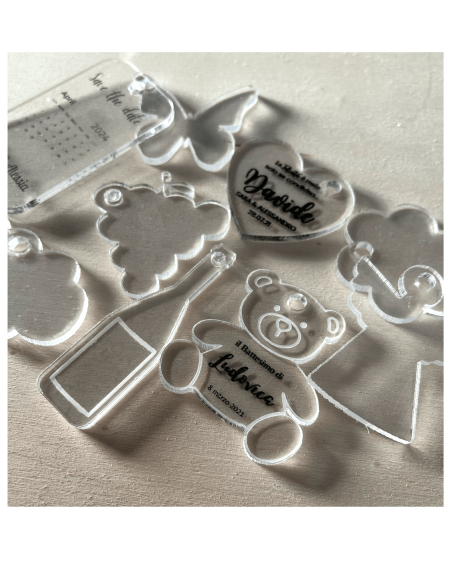TAG IN PLEXIGLASS PER BOBONIERE PERSONALIZZATI