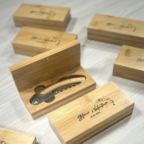 CAVATAPPI CON SCATOLINA BAMBOO PERSONALIZZATA - MIKE