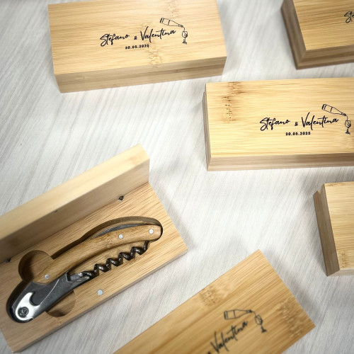 CAVATAPPI CON SCATOLINA BAMBOO PERSONALIZZATA - MIKE