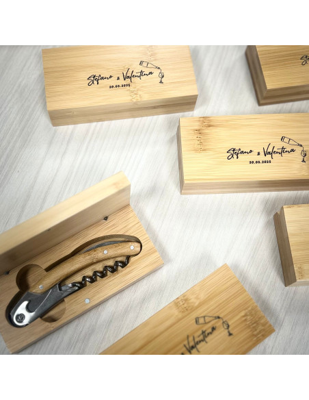 CAVATAPPI CON SCATOLINA BAMBOO PERSONALIZZATA - MIKE