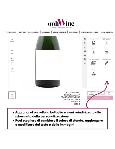 BOTTIGLIA VINO PERSONALIZZATA BARBERA D'ALBA SUPERIORE