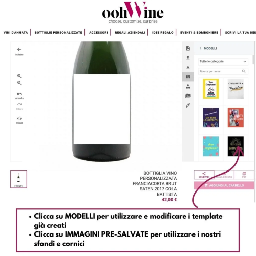 BOTTIGLIA VINO PERSONALIZZATA BARBERA D'ALBA SUPERIORE