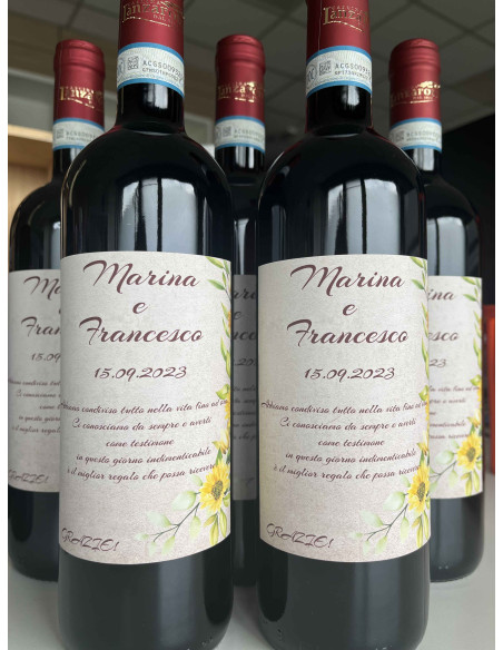 BOTTIGLIA VINO PERSONALIZZATA BARBERA D'ALBA DOC