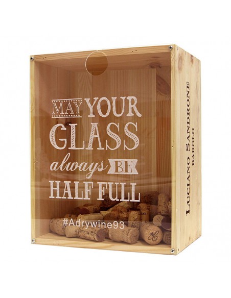 Espositore teca per tappi sughero - my cork case natural WINE ATTACH Grandi Bottiglie