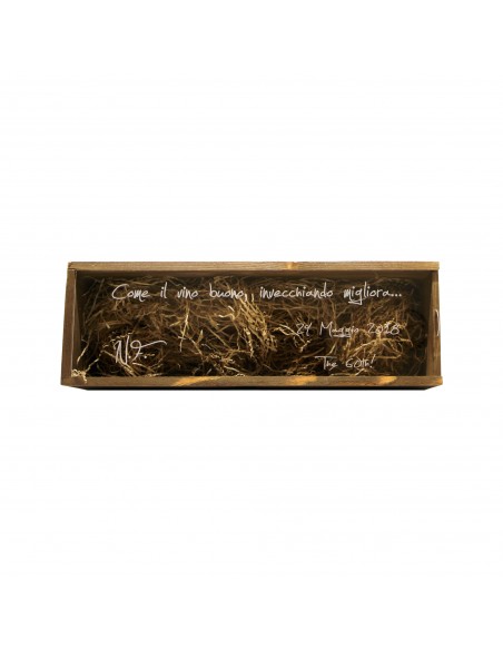 Cassetta in legno personalizzata con coperchio in plexiglass - 1 bottiglia - renoir WINE ATTACH