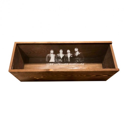 Cassetta in legno personalizzata con coperchio in plexiglass - 1 bottiglia - renoir WINE ATTACH