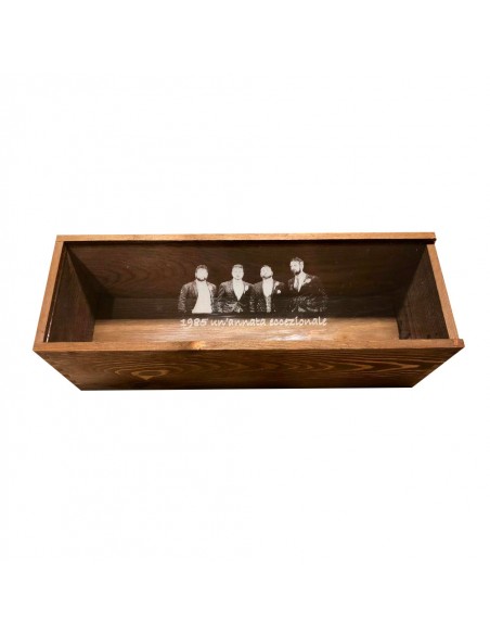 Cassetta in legno personalizzata con coperchio in plexiglass - 1 bottiglia - renoir WINE ATTACH
