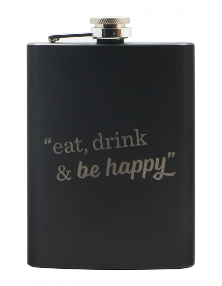 Fiaschetta per liquore personalizzata nera - jack WINE ATTACH Grandi Bottiglie