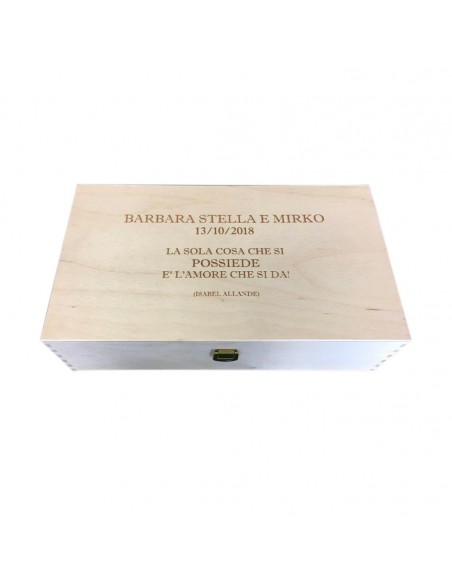 Cassetta in legno per vino personalizzata - 2 bottiglie - ilva2 WINE ATTACH Grandi Bottiglie