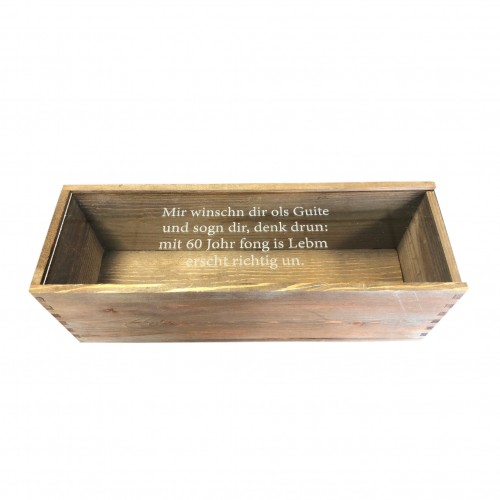 Cassetta in legno personalizzata con coperchio in plexiglass - 1 bottiglia - renoir WINE ATTACH