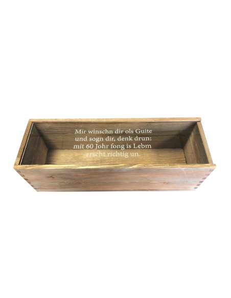 Cassetta in legno personalizzata con coperchio in plexiglass - 1 bottiglia - renoir WINE ATTACH