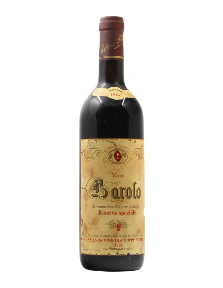 BAROLO RISERVA SPECIALE 1967 COPPA PIETRO Grandi Bottiglie