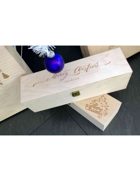 ILVA NATALE CASSETTA LEGNO PERSONALIZZATA 1 BOTTIGLIA