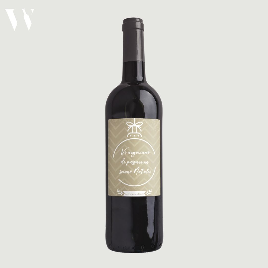 bottiglia vino personalizzata natale