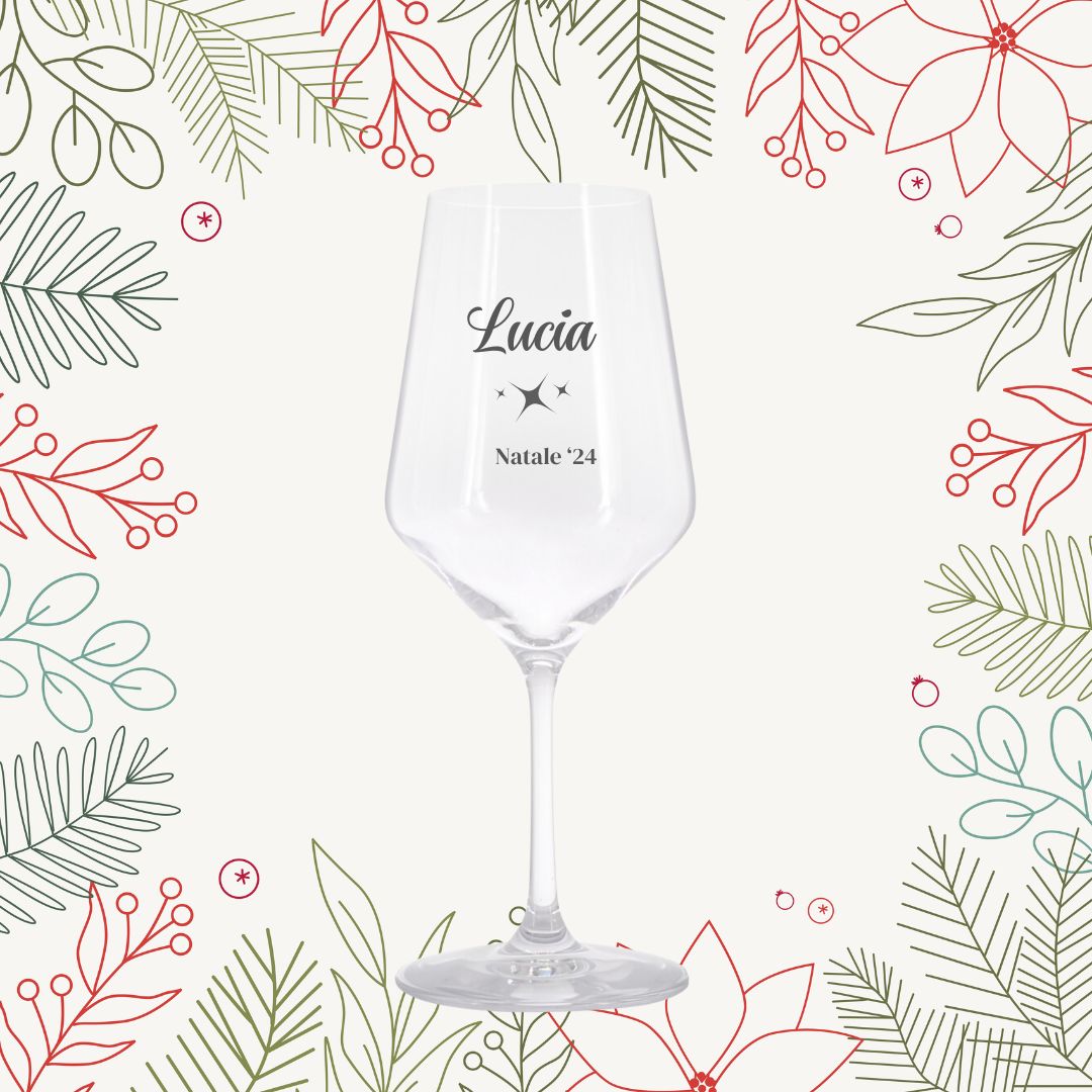 bicchiere da vino personalizzato