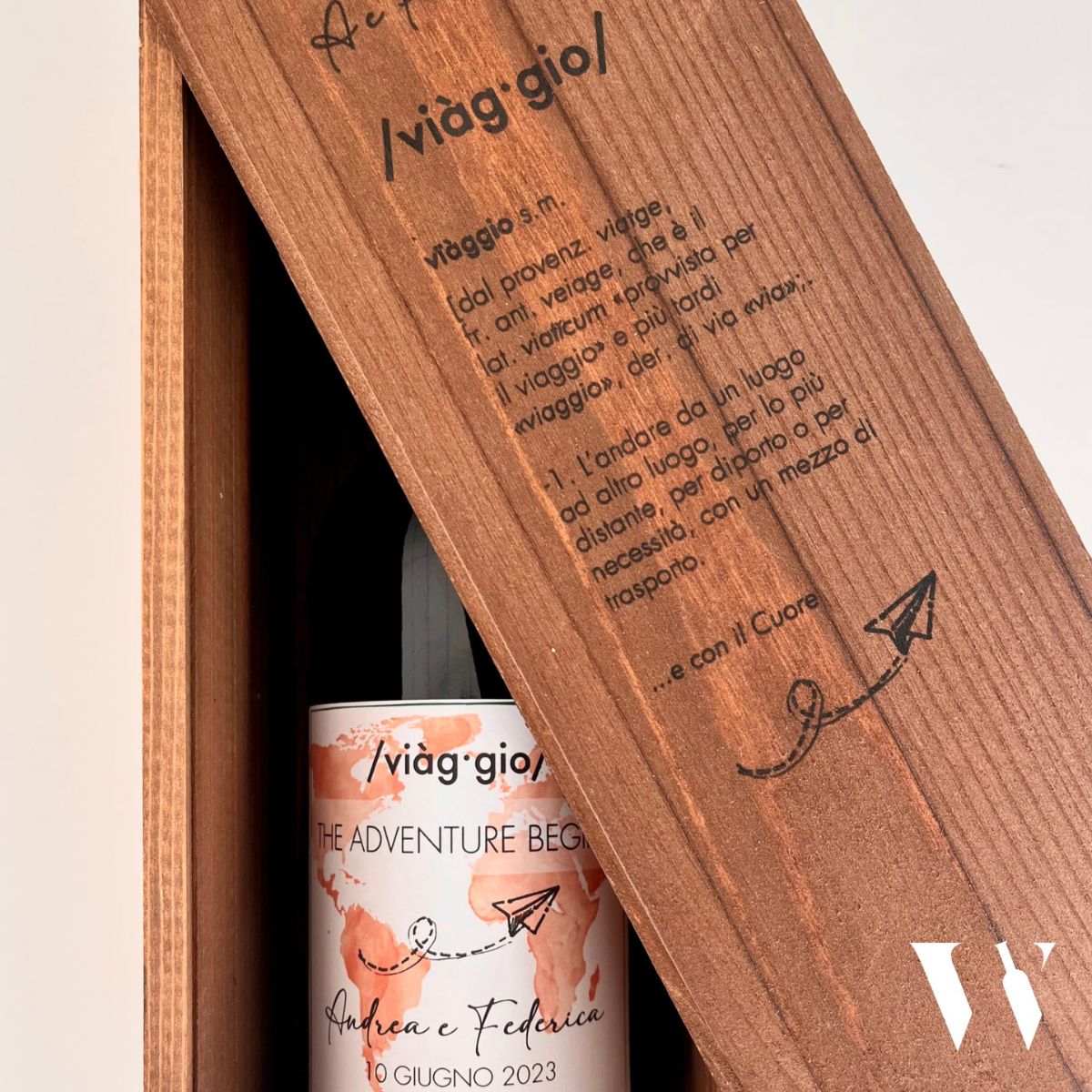 Confezione vino e calici