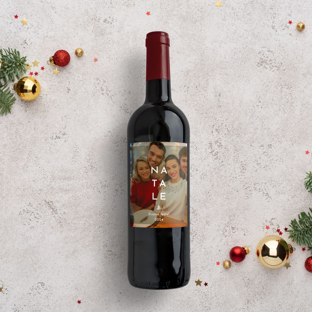 bottiglia personalizzata natale