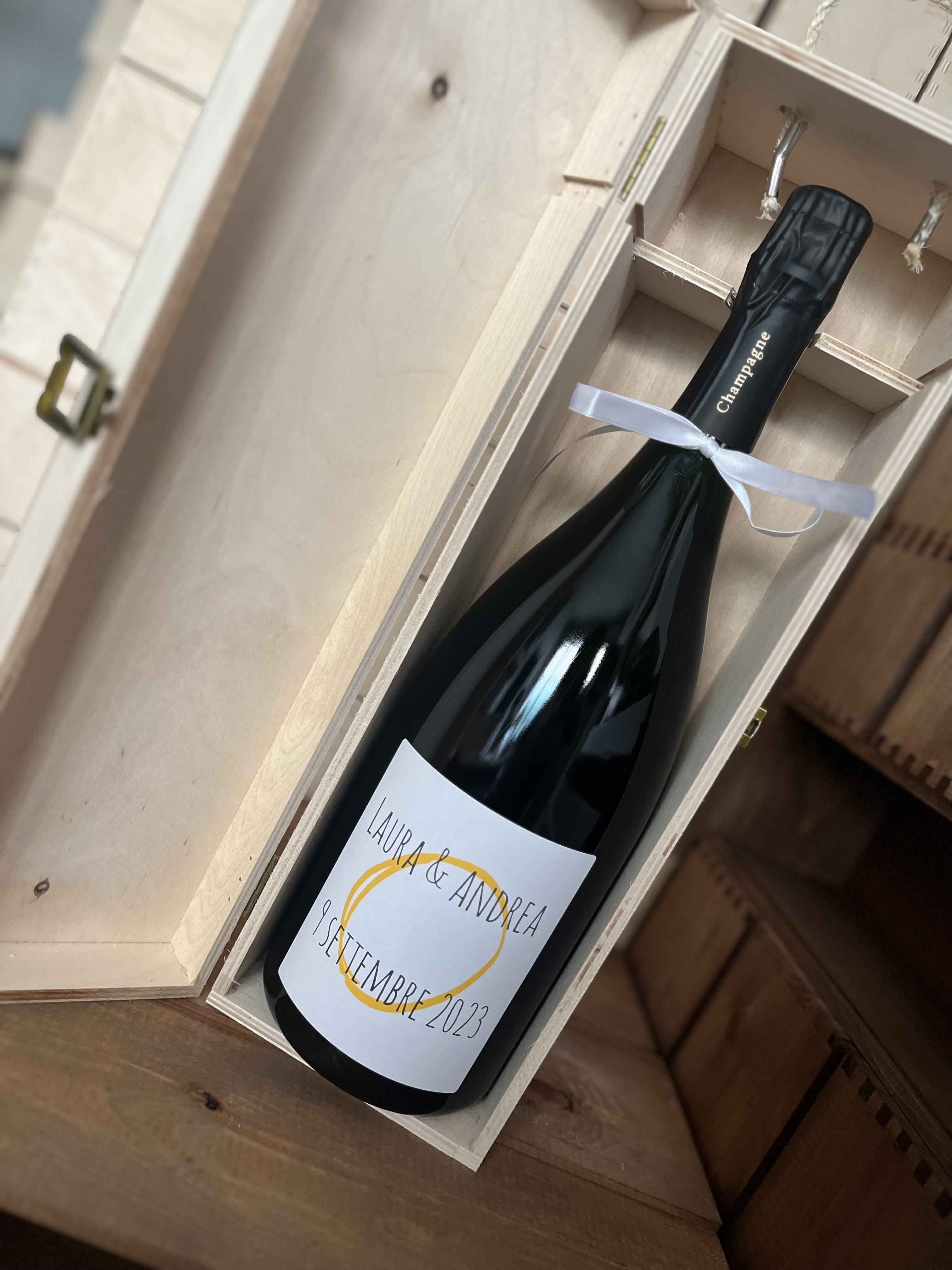 champagne personalizzato per matrimonio